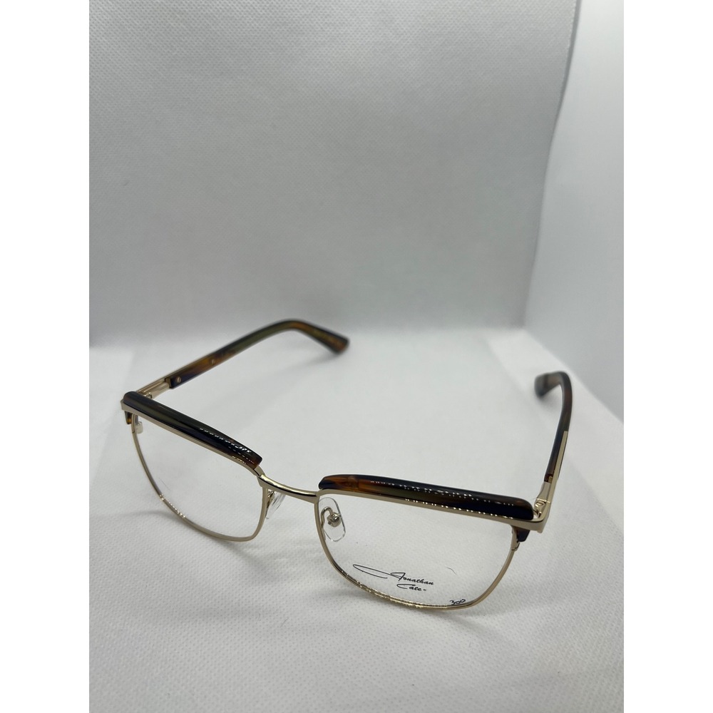 Jonathan Cate Salem Designer Eyeglasses Frames Gold Brown Tortoise‎ Semi Rimless